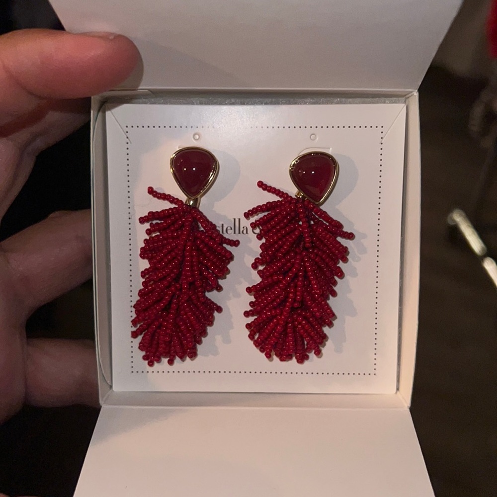 Stella & Dot Riva 2-in-1 Tassel Earrings - NEW in box